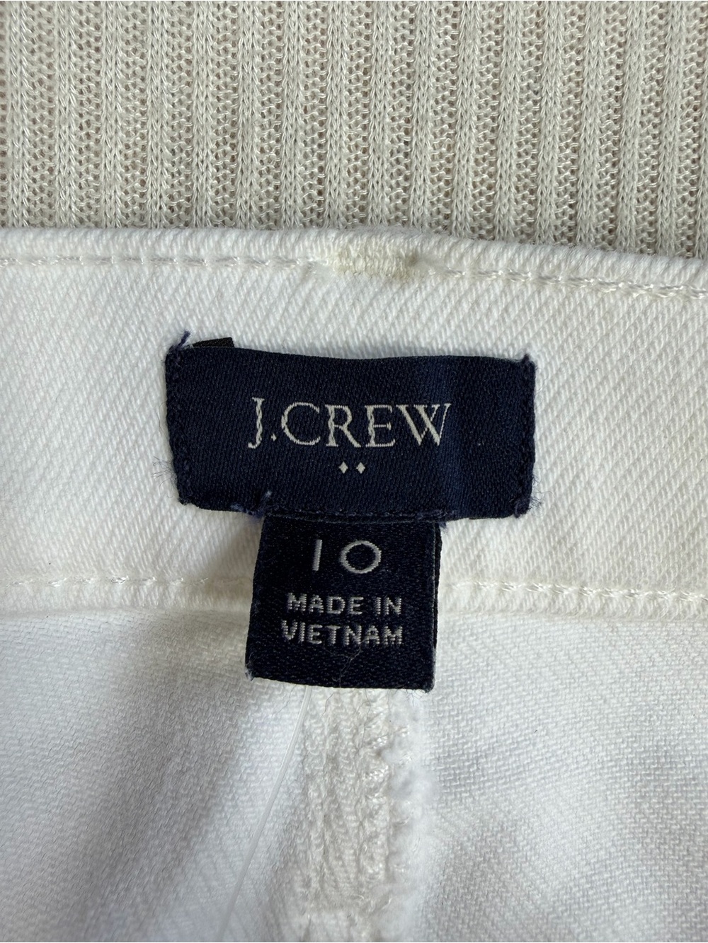 NWT J.Crew White Denim Midi Skirt Women’s Size 10 - Picture 9 of 14
